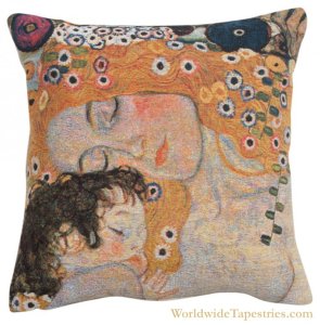 Mother And Child Klimt Cushion Cover