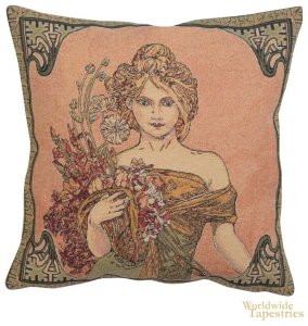 Mucha Spring Cushion Cover