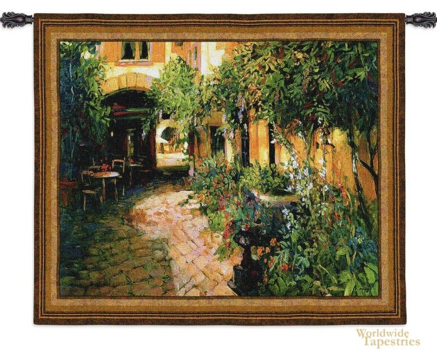 Courtyard Alsace Tapestry