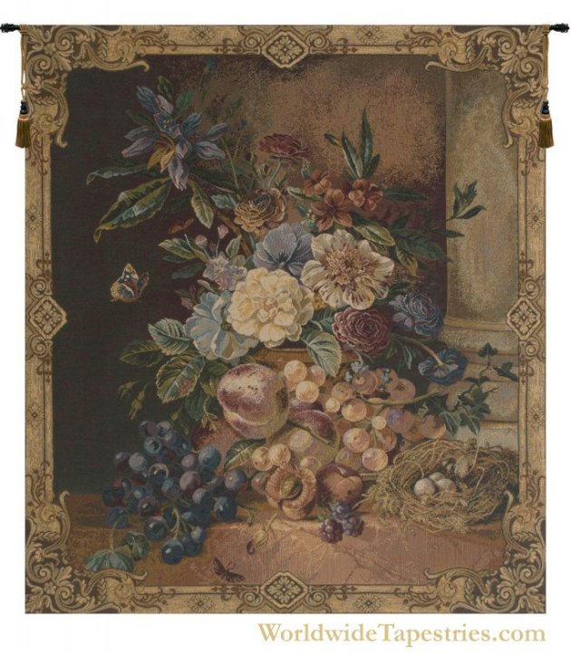 Frame of Flowers I Tapestry