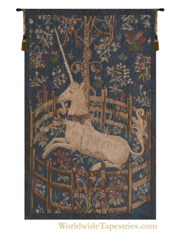 Unicorn in Captivity III Tapestry