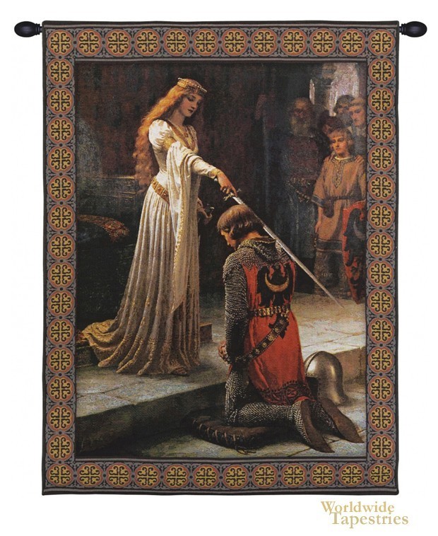 accolade medieval castle tapestry image