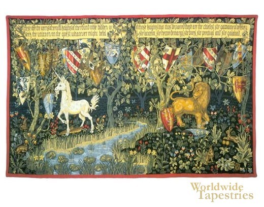 Les Chevaliers Knights Round Table tapestry