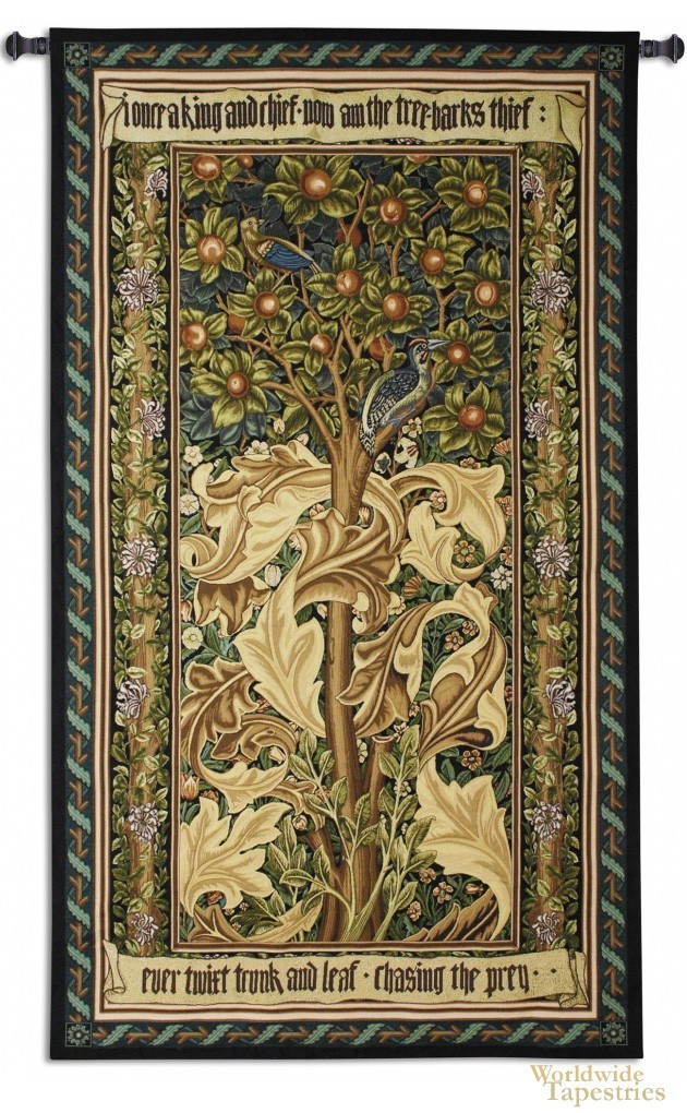 Victorian Tapestry William Morris Woodpecker image