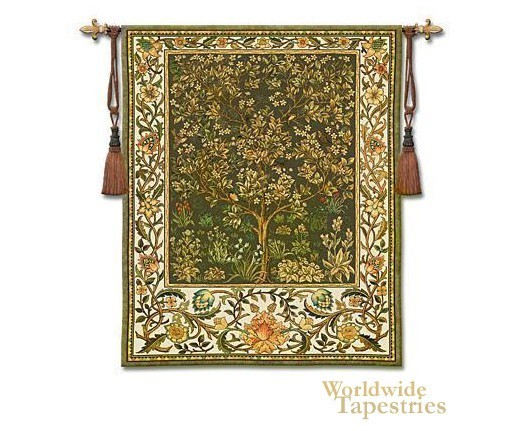 Tree of Life Olive tapestry image