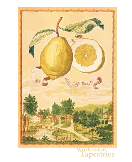 Lemon chenille tapestry