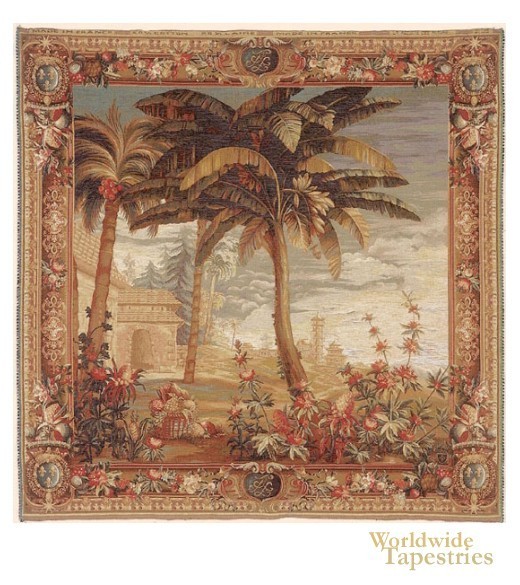 palm tree tapestry La Recolte des Ananas II