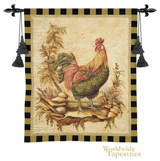 rooster morning call tapestry