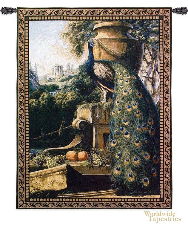Un Paradise In Terra Peacock Tapestry