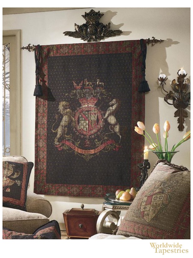 Olde World Crest tapestry