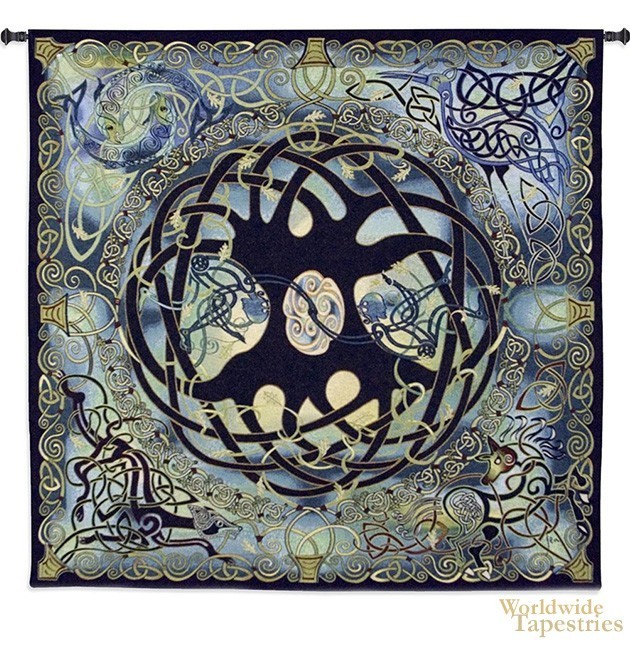 Celtic tree of life tapestry image