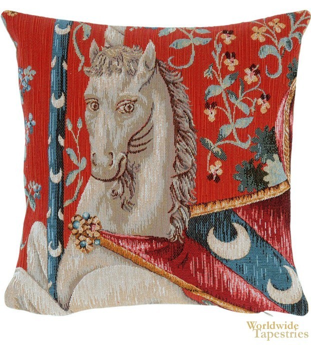 unicorn tapestry cushion image