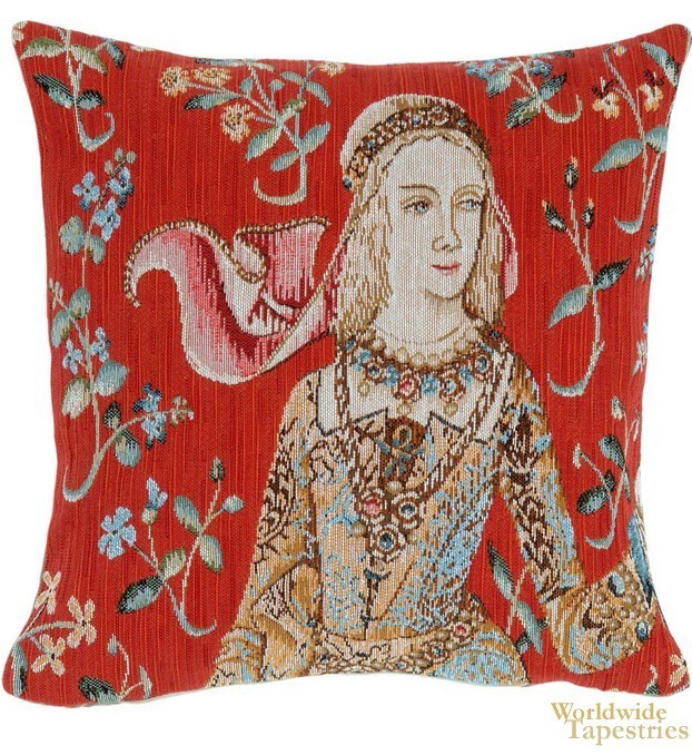 Unicorn And Lady Cushion Cover