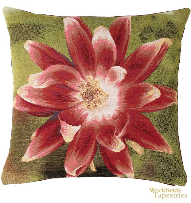 french Floral tapestry cushion image