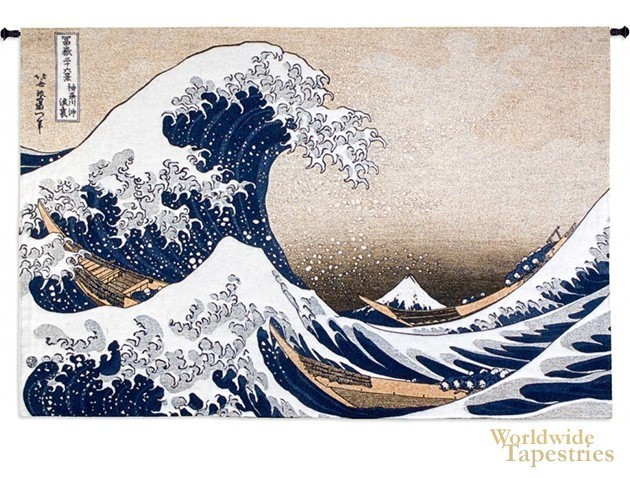 The Great Wave of Kanagawa Asian tapestry