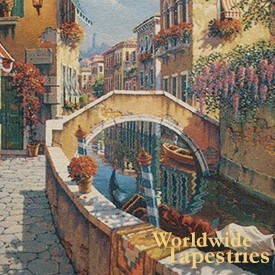 Saint Mary of Health and the Grand Canal Vertical Italian Tapestry Wall Hanging 