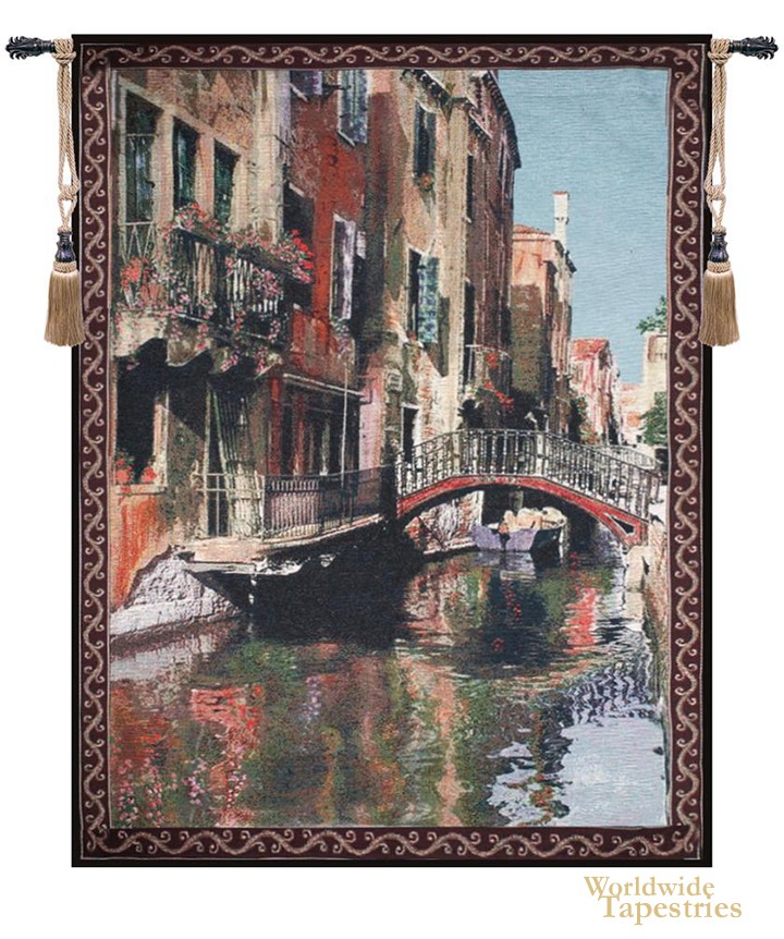 Canal with Reflections Tapestry