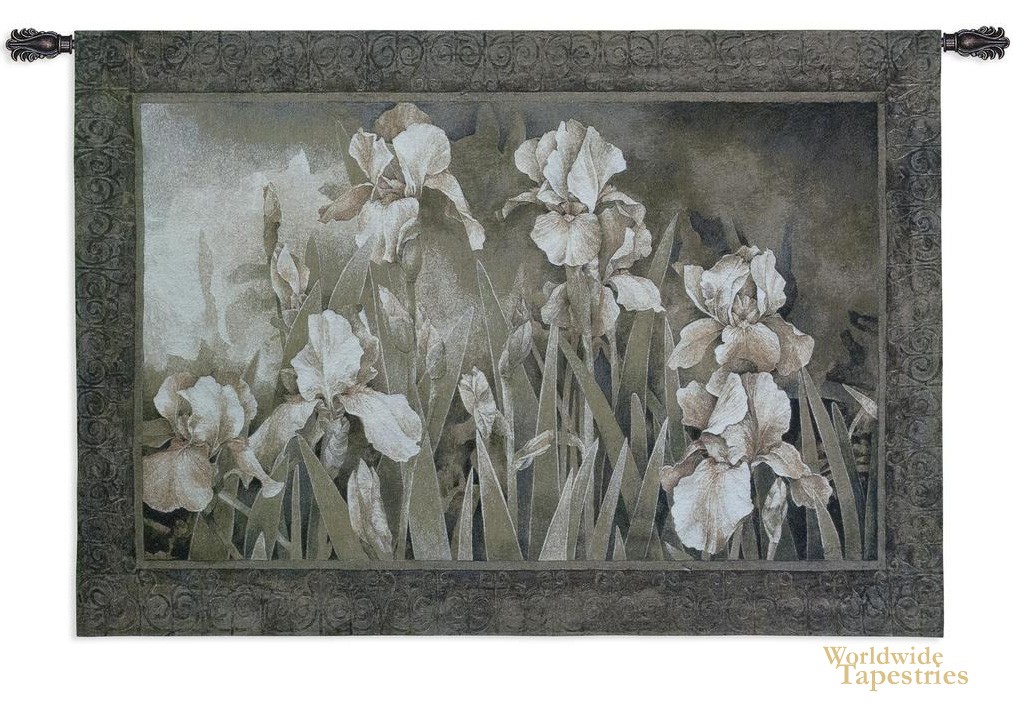 Field Of Irises Floral Tapestries Worldwide Tapestries