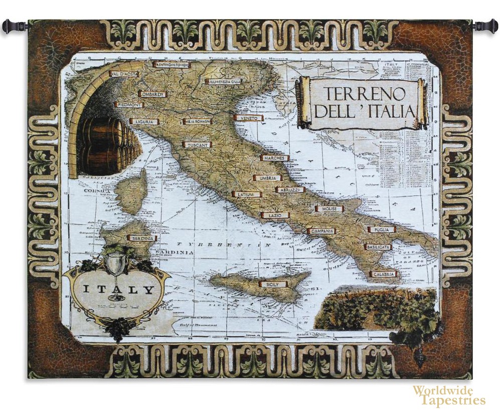 Italian Wine Country Tapestry