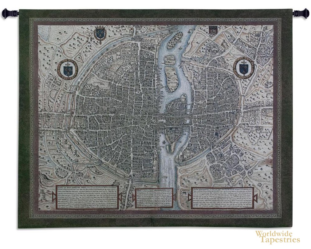 Map of Paris Tapestry
