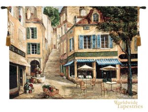 Cafe de la Place Tapestry