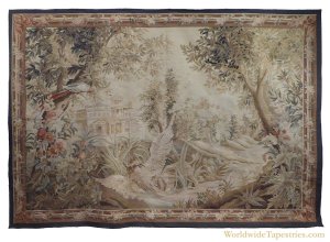 Handwoven Verdure aux Oiseaux  Tapestry