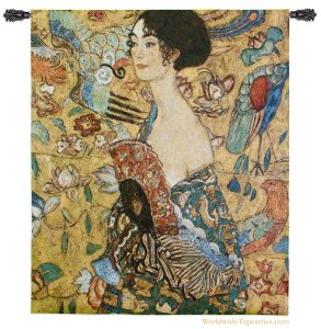Lady with Fan Tapestry