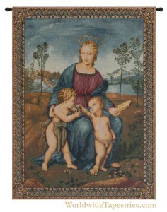 Madonna del Cardellino II Tapestry