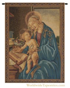 Madonna Del Libro Tapestry
