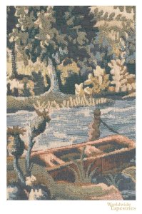 Paysage Flamand Bateau Cushion Cover