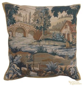 Paysage Flamand Moulin Cushion Cover
