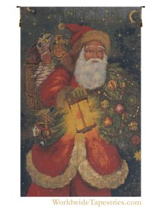 Santa Shining Tapestry