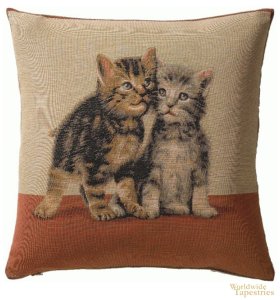 Two Kittens Cushion Cover