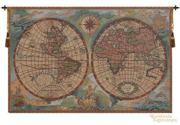 Antique Map Tapestry