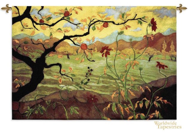 Apple Tree with Red Fruit Tapestry