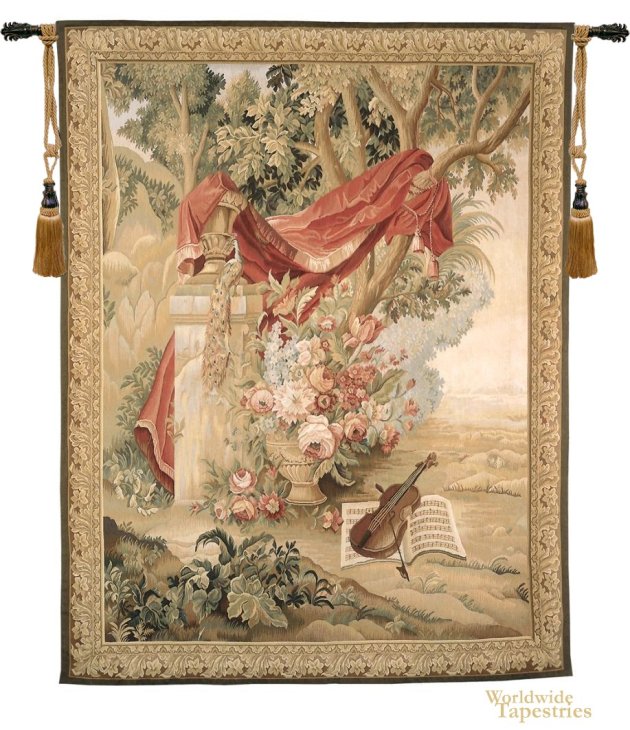 Handwoven Bouquet au Violon Tapestry