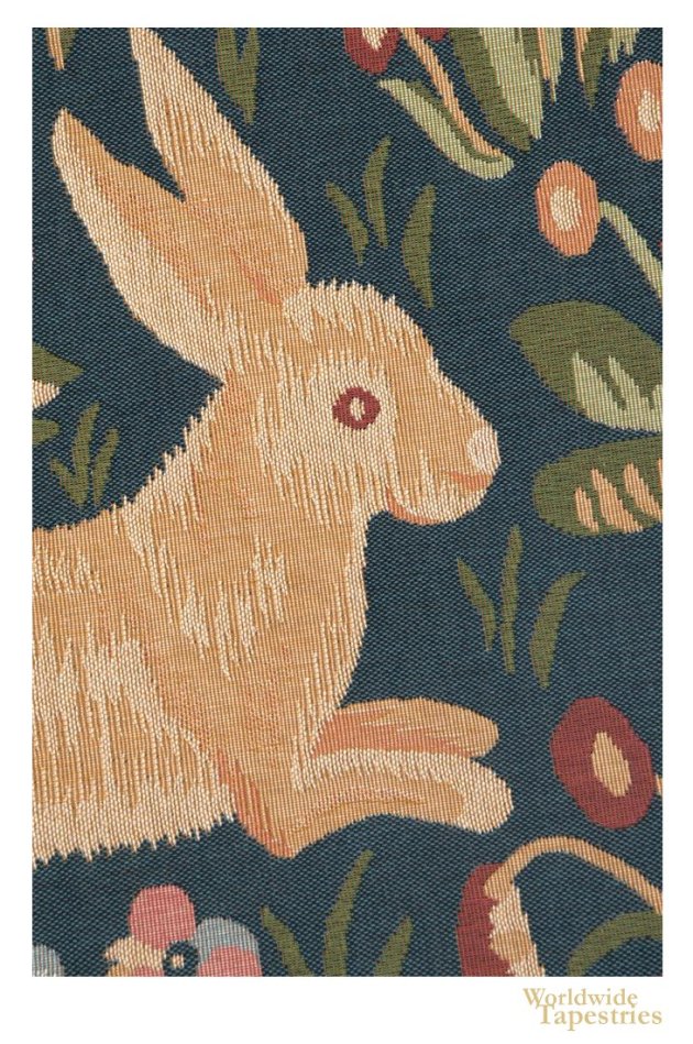 Medival Rabbit Running Cushion Cover