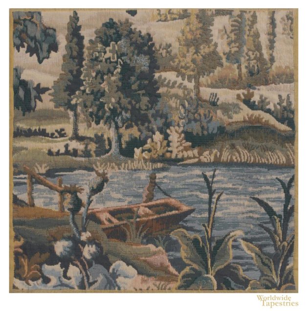 Paysage Flamand Bateau Cushion Cover