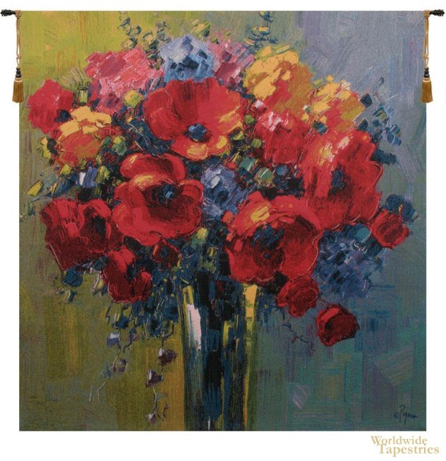Poppy Bouquet - Pejman Tapestry
