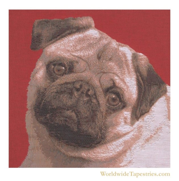 Pugs Face Red Cushion Cover