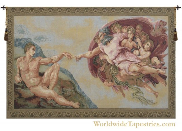 The Creation III - Michelangelo Tapestry