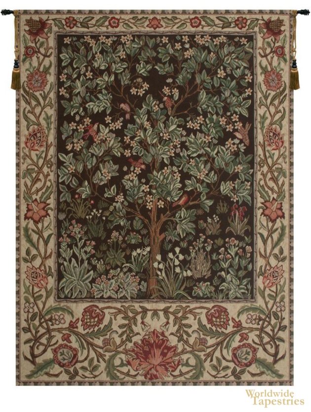 Tree of Life - Brown and Rose Tapestry